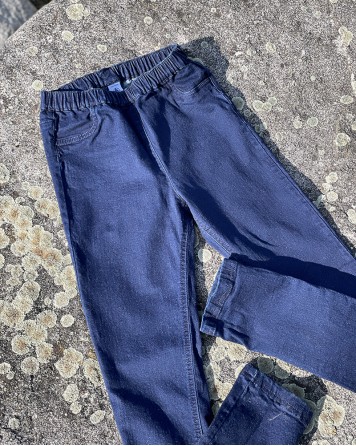 Džíny dětské Petit Bateau modré legínové